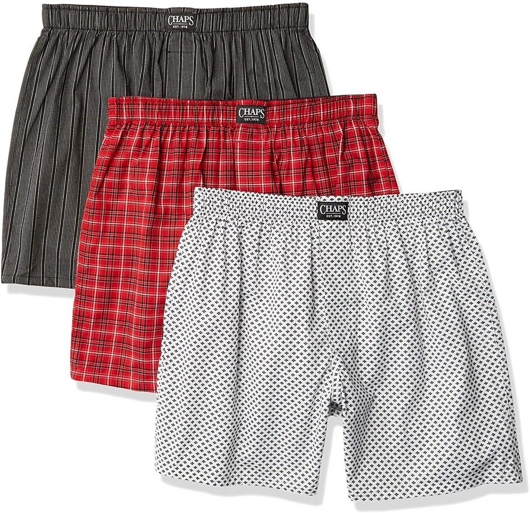 Chaps Underwear Men's Woven Boxer CUWBP3 Etsy