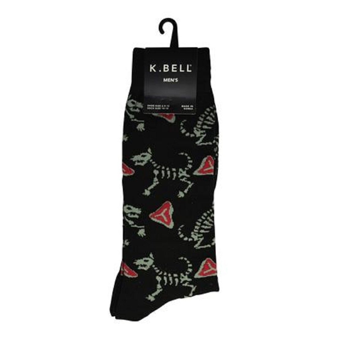 K. Bell Men's T-dog Crew Socks One Size Black 