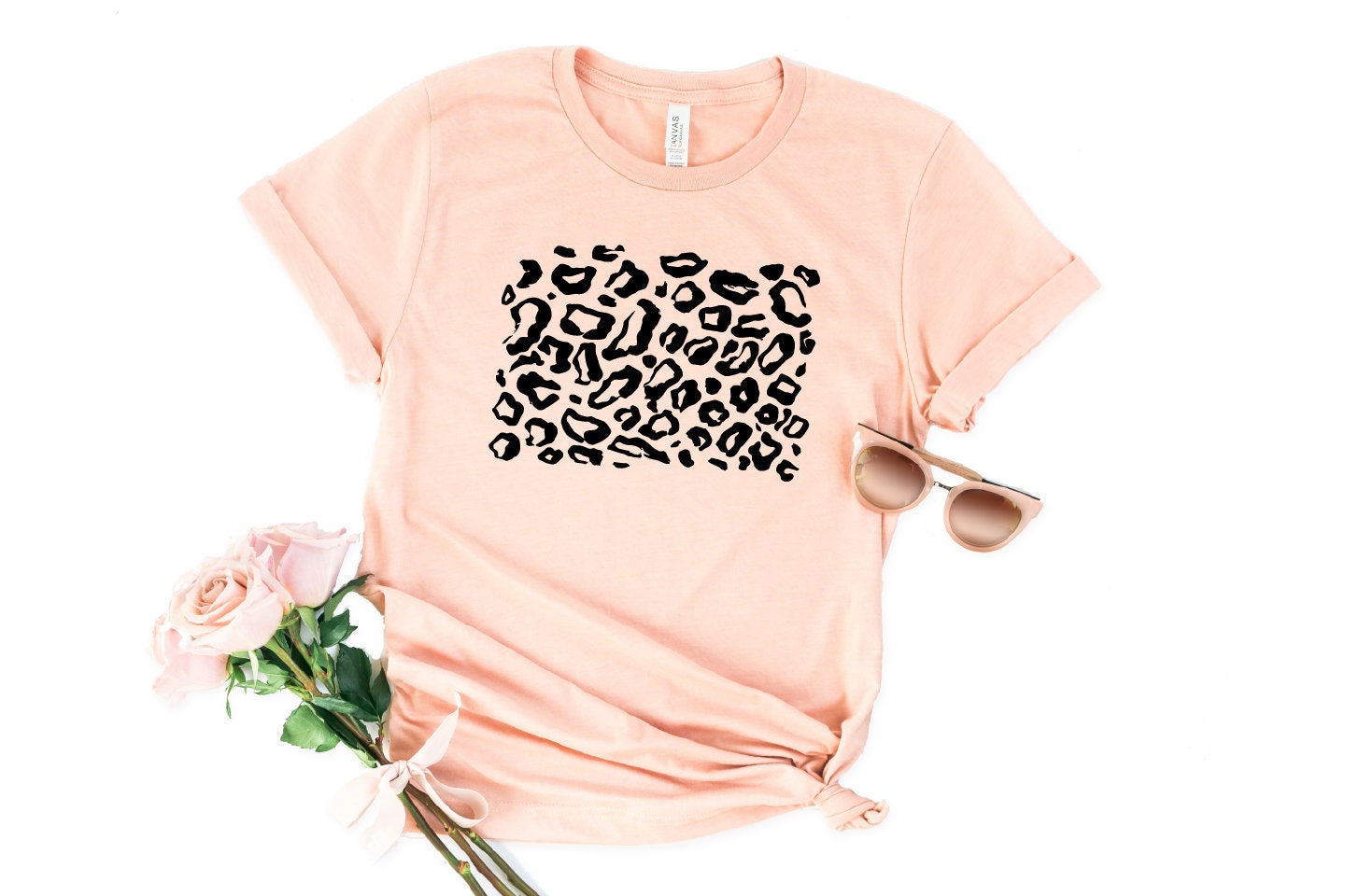 Leopard Print T-shirt Leopard Pattern T-shirt Leopard Tee - Etsy UK
