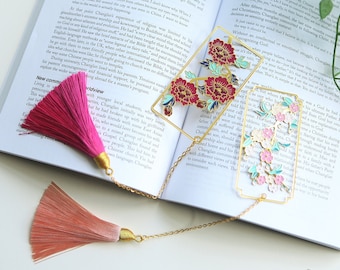 Floral Gold Metal Bookmark Unique Personalised Bible Verse or Name Christian Gifts