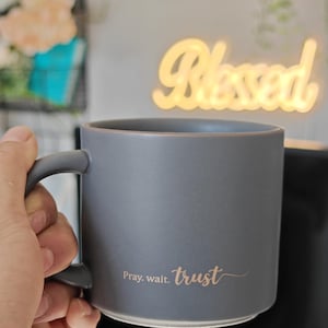 Christian Bible Verse Mug: Gold Lettering, Faith-Inspired Gift image 4