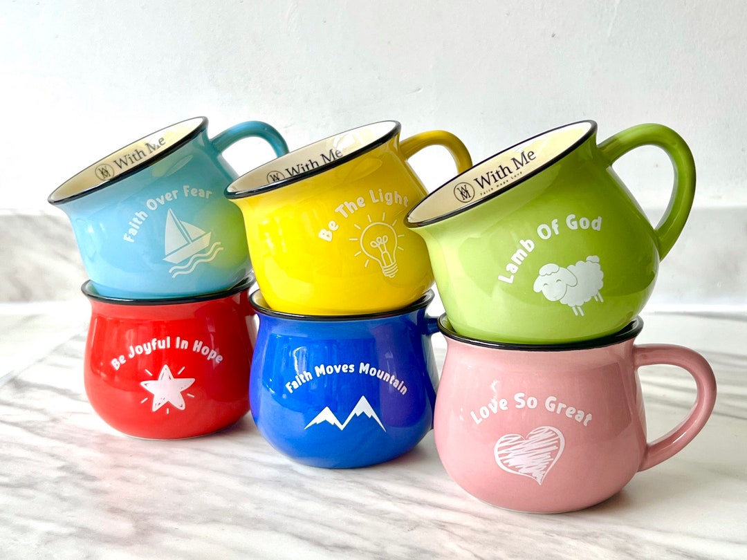 Mug coloré Cadeau chrétien unique Moyen & Grand 6 couleurs - Etsy France