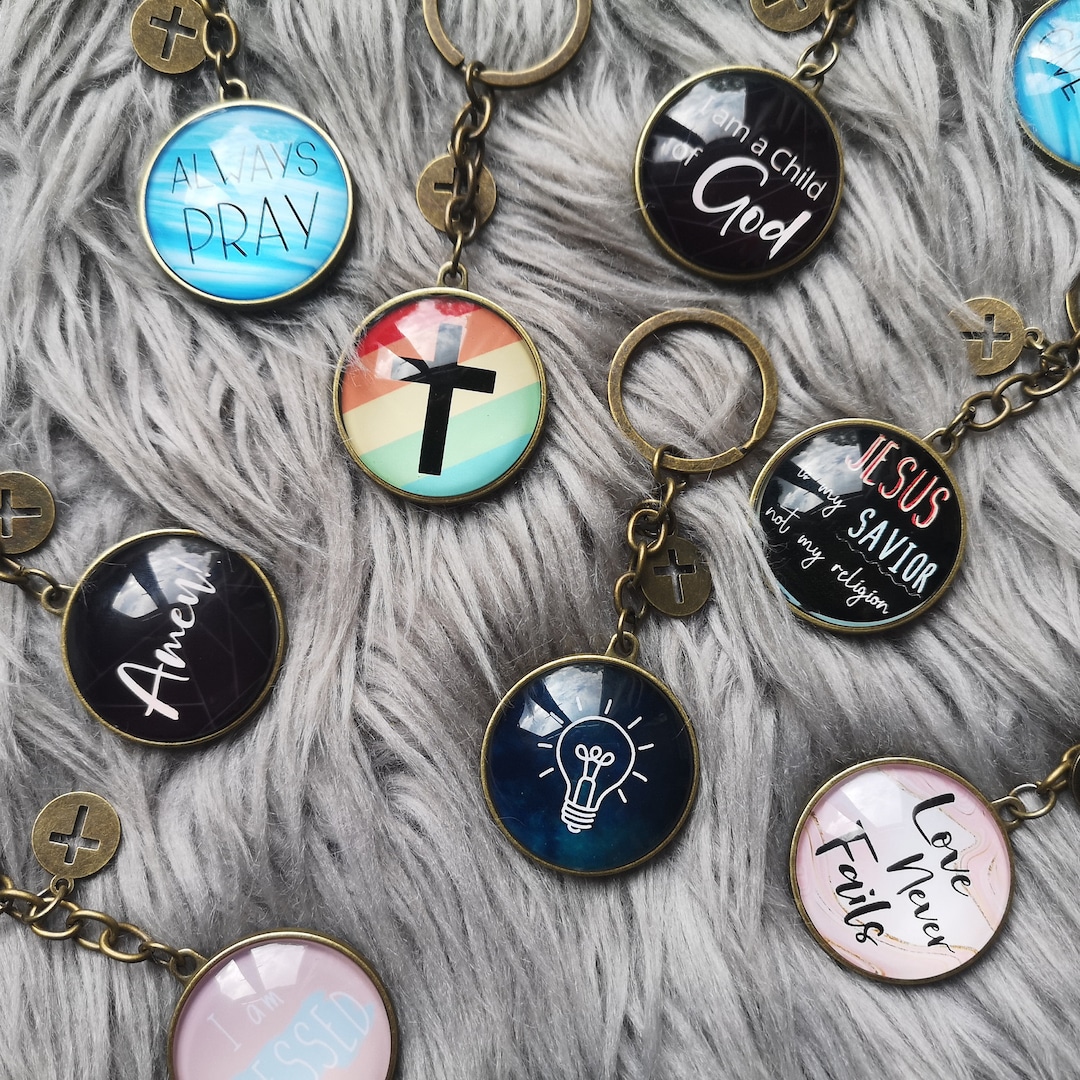 Bible Quote Keychain / Keyring, Christian Gift - Etsy