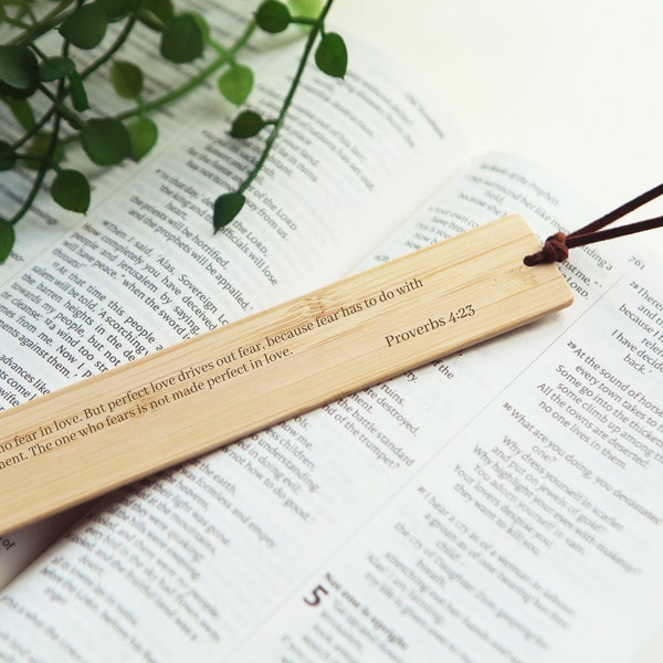 Personalised Bamboo Wooden Bookmark With Box, Engraved, Unique Birthday Gift