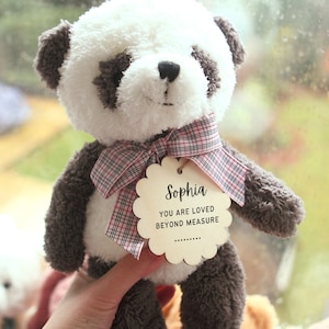 Personalised Teddy Panda | New Born Baby Gift | Christening Gifts | 1st Birthday Gift
