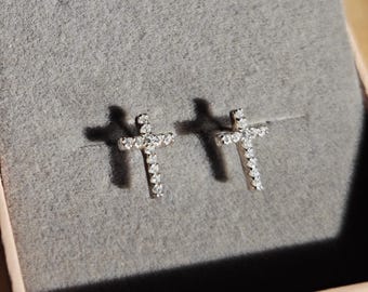 Sterling Silber Ohrstecker - Licht des Kreuzes