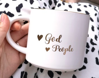 Love God Love People Christian Luxury Mug  - White