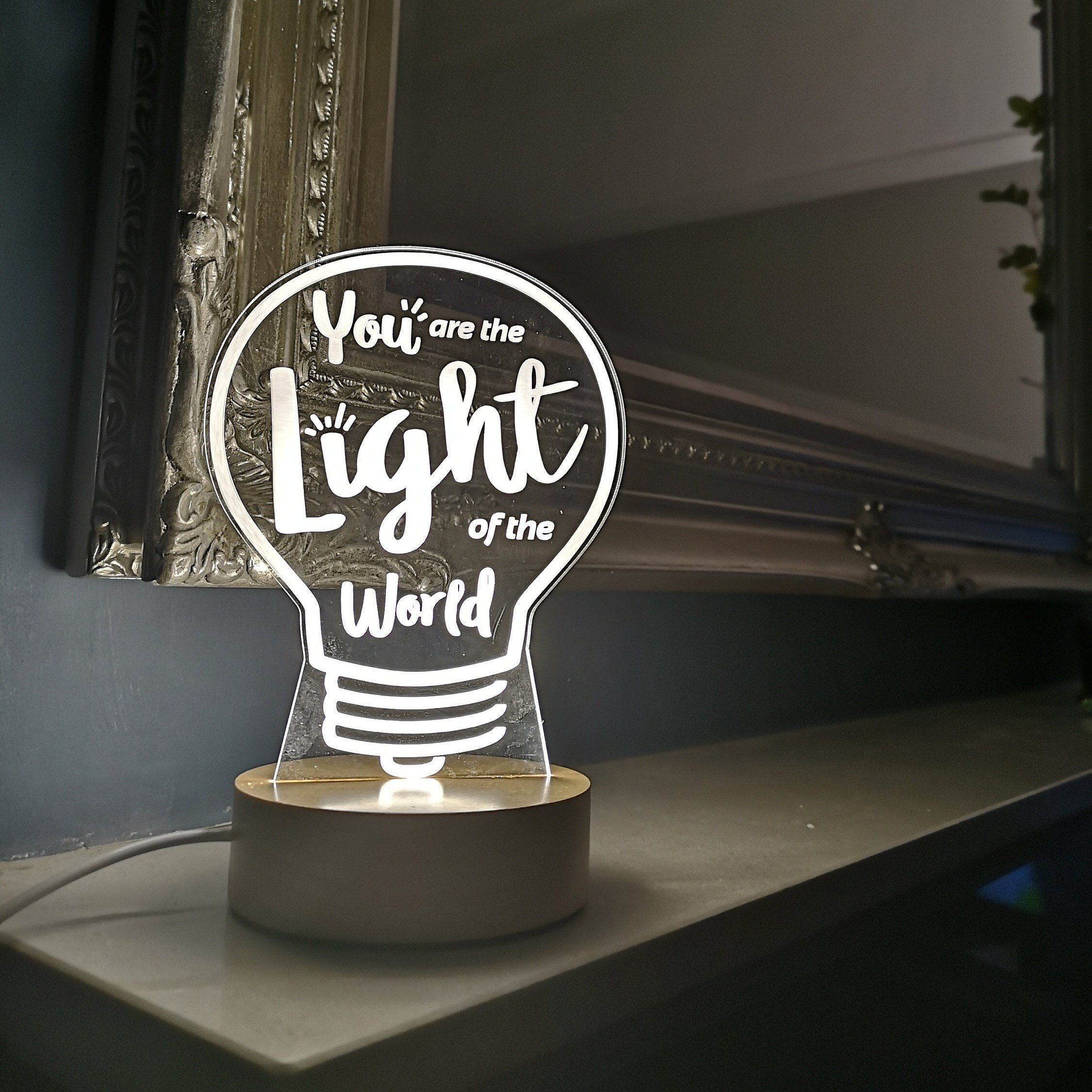 Inspiración christian gift LED night light Etsy