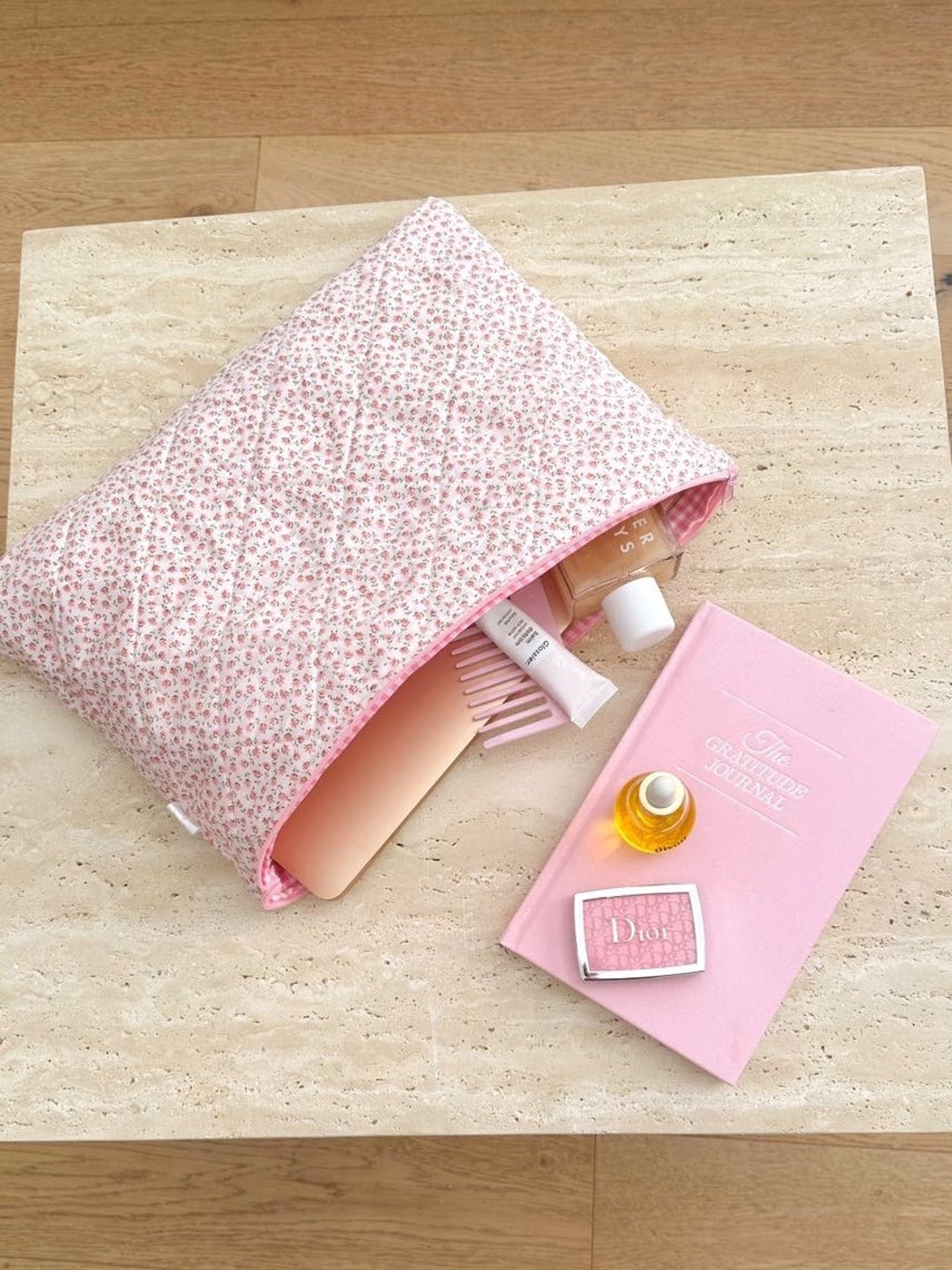 Laptop Sleeve Quilted Bag Pink Ditsy Floral Etsy