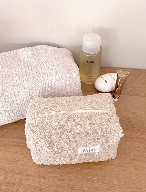 Makeup Bag Terrycloth Towelling Quilted Cosmetics Bag -  Sweden