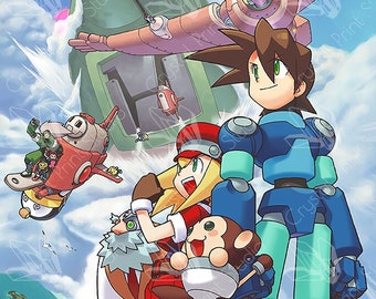 Mega Man Legends Art Poster