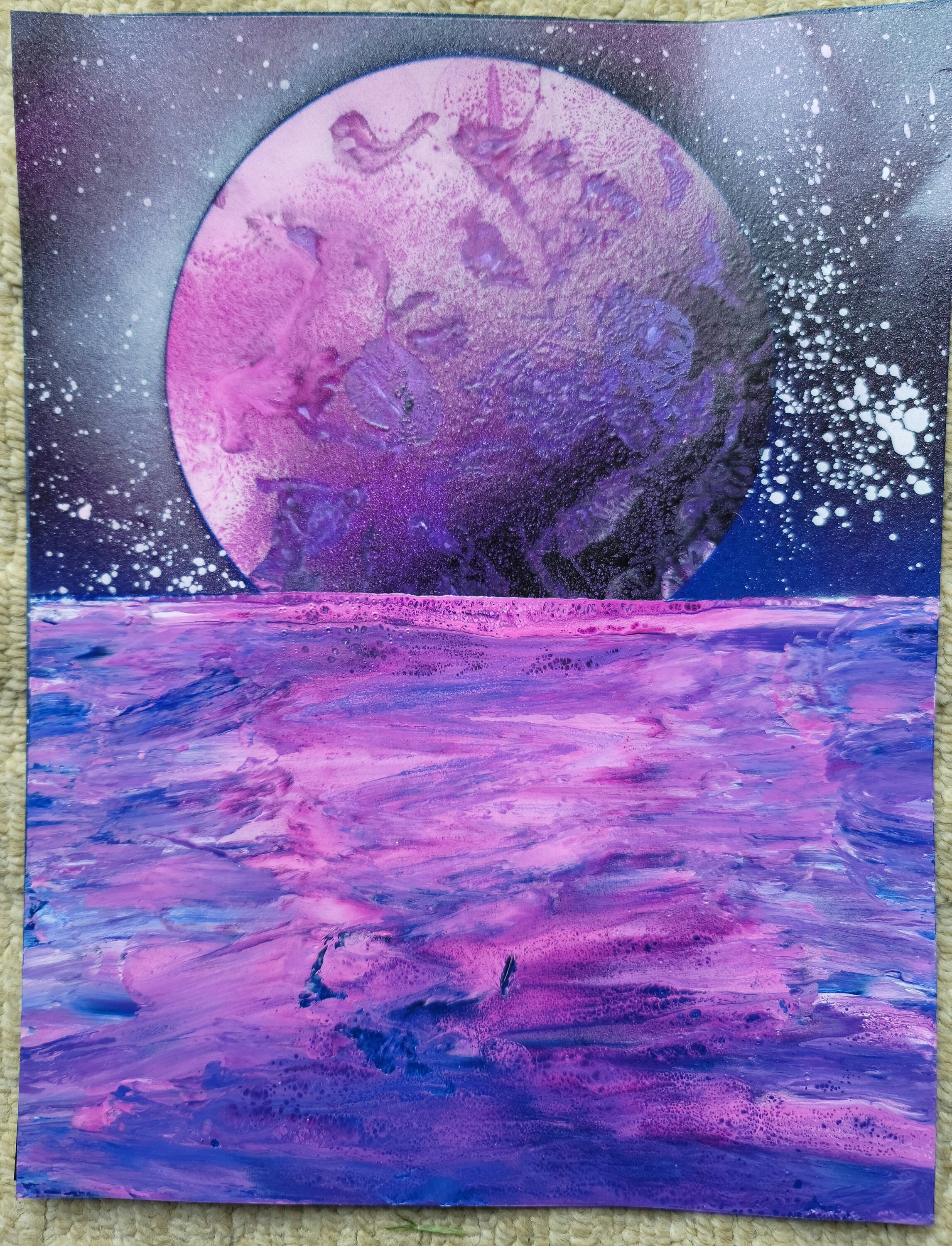 & Galaxy Spray paint art Etsy