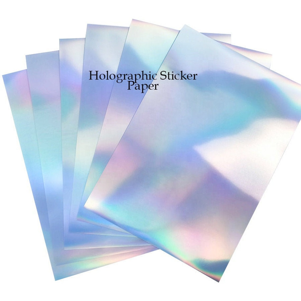 Holographic Vinyl Sticker Paper A4 Size One Side Adhesive | Etsy