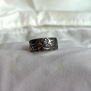 Stainless Steel Spoon Ring, Vintage Spoon Ring, Chunky Ring, Unique Ring, Dark Ring, Thumb Ring, Gifts for Her, Gifts for Him, Gifts for Mom
