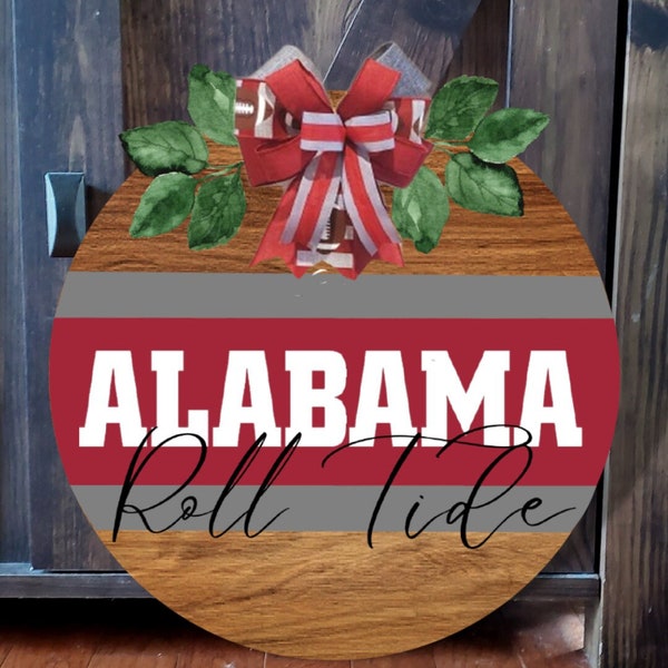 Alabama Pride: Handcrafted Roll Tide Football Sign for College Football Enthusiasts!