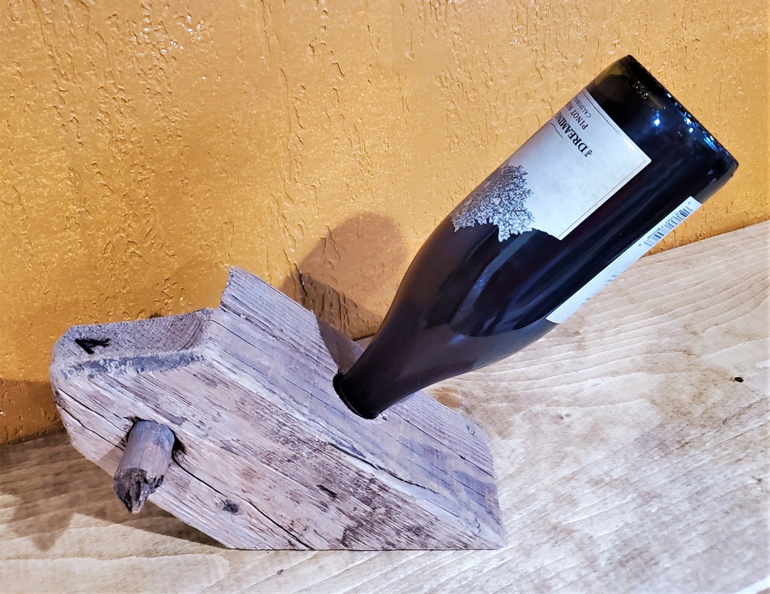 Barn Beam Wine Bottle Holder Etsy