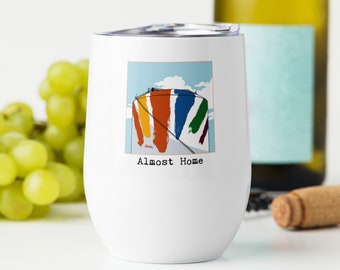 Quasi casa Dorchester Gas Tank Wine Tumbler, OFD, Dorchester Gift, Boston Gift, 617, Boston Wine Tumbler
