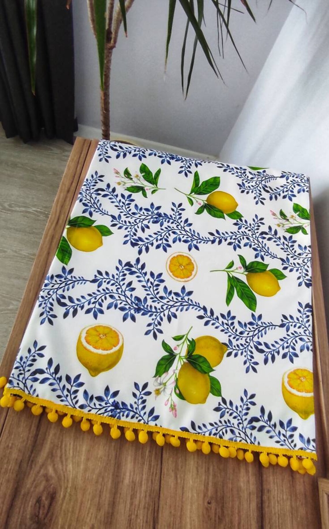 Lemon Pattern Table Runner 16''x Etsy
