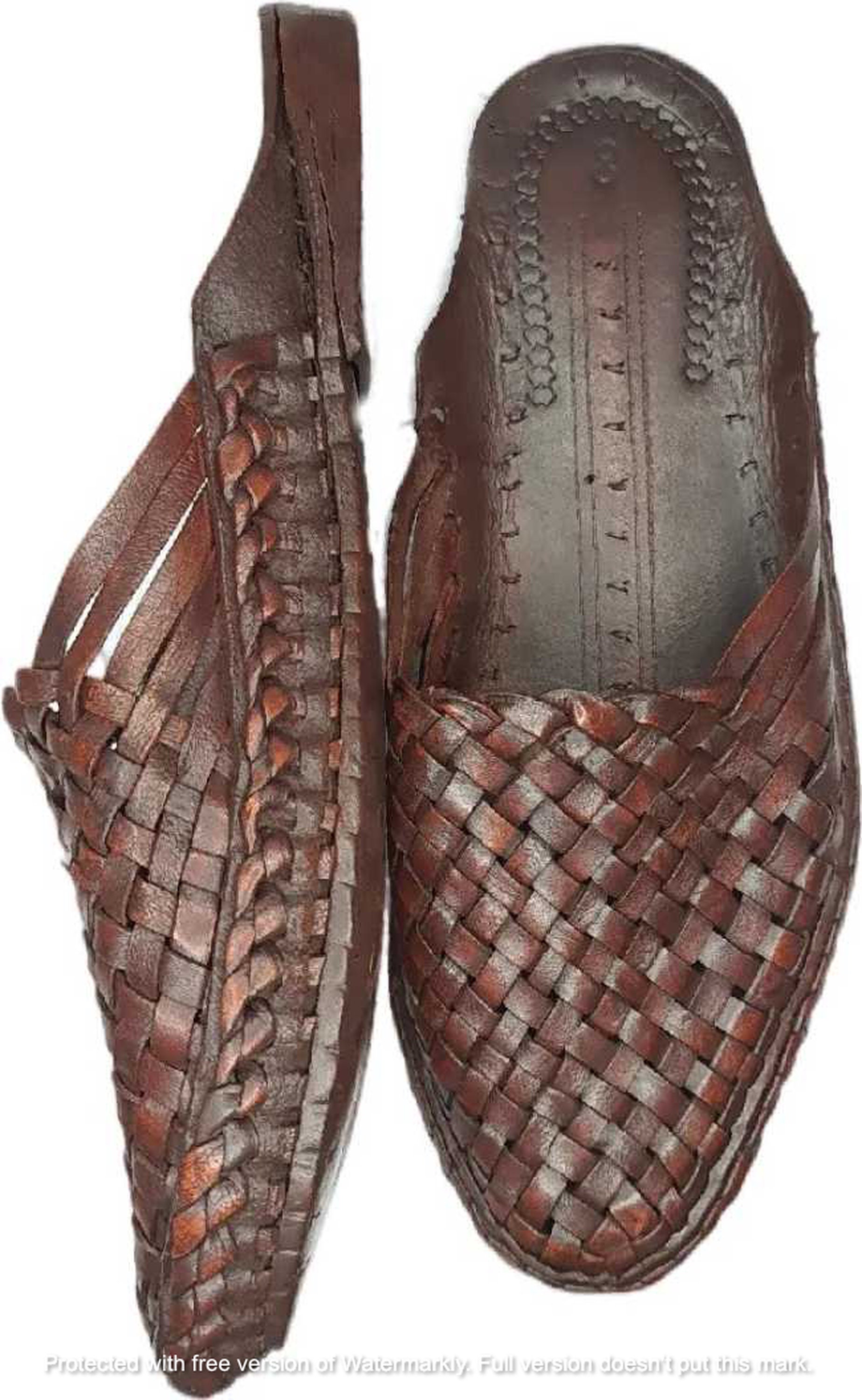 Mens Leather Woven Mules Shoes Criss Cross Leather Mens Etsy