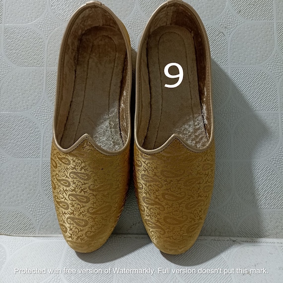 Step n Style Tan Mens Khussa Shoes Mojari Ethnic India | Ubuy