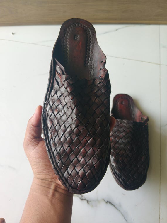 woven huarache flats