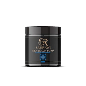 Nila Black Soap for Brightening hammam beldi soap with keesa glove