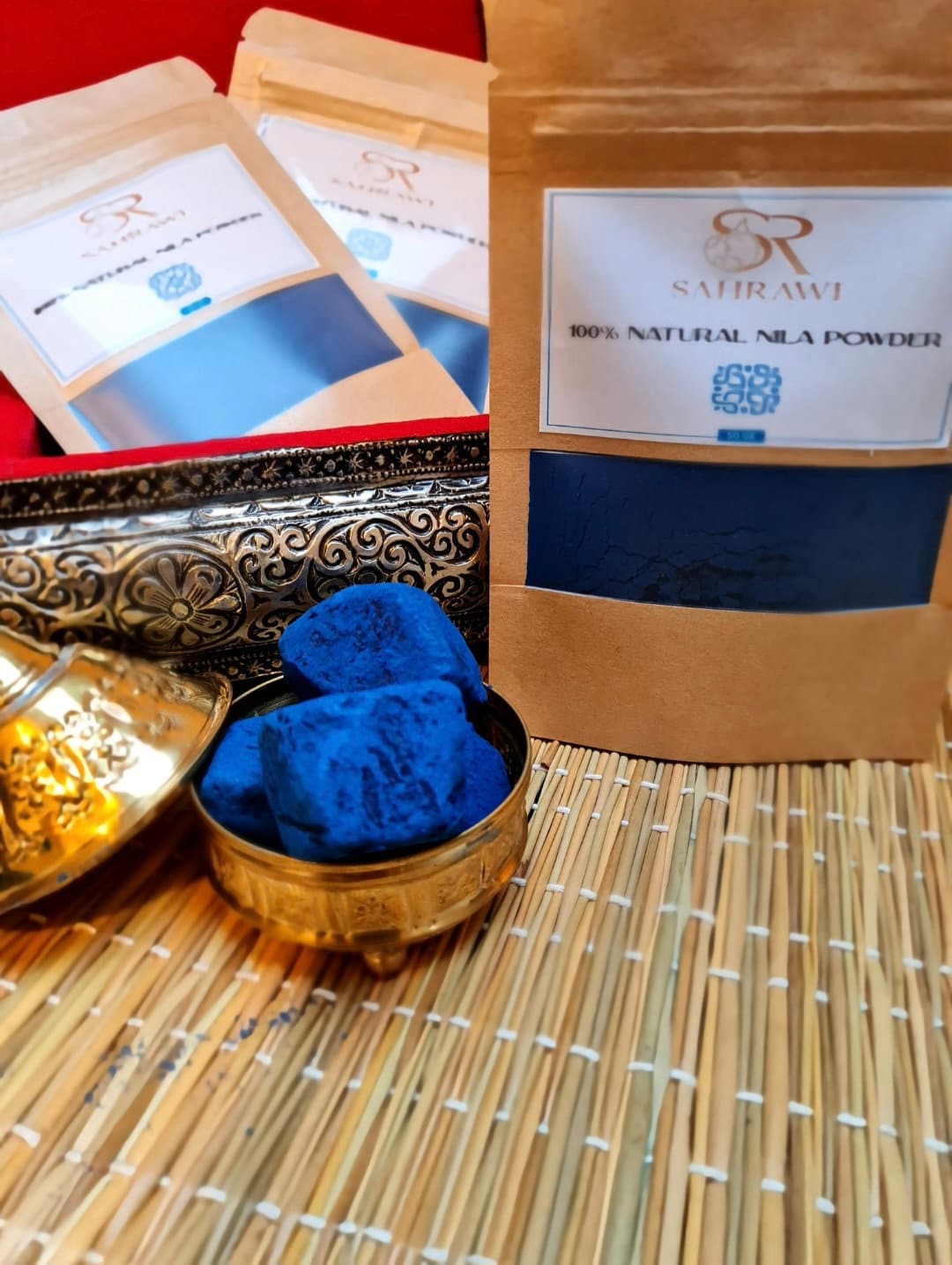 Pack Premium NILA, Coffret Royal au Nila Bleu Sahraouiya, Poudre