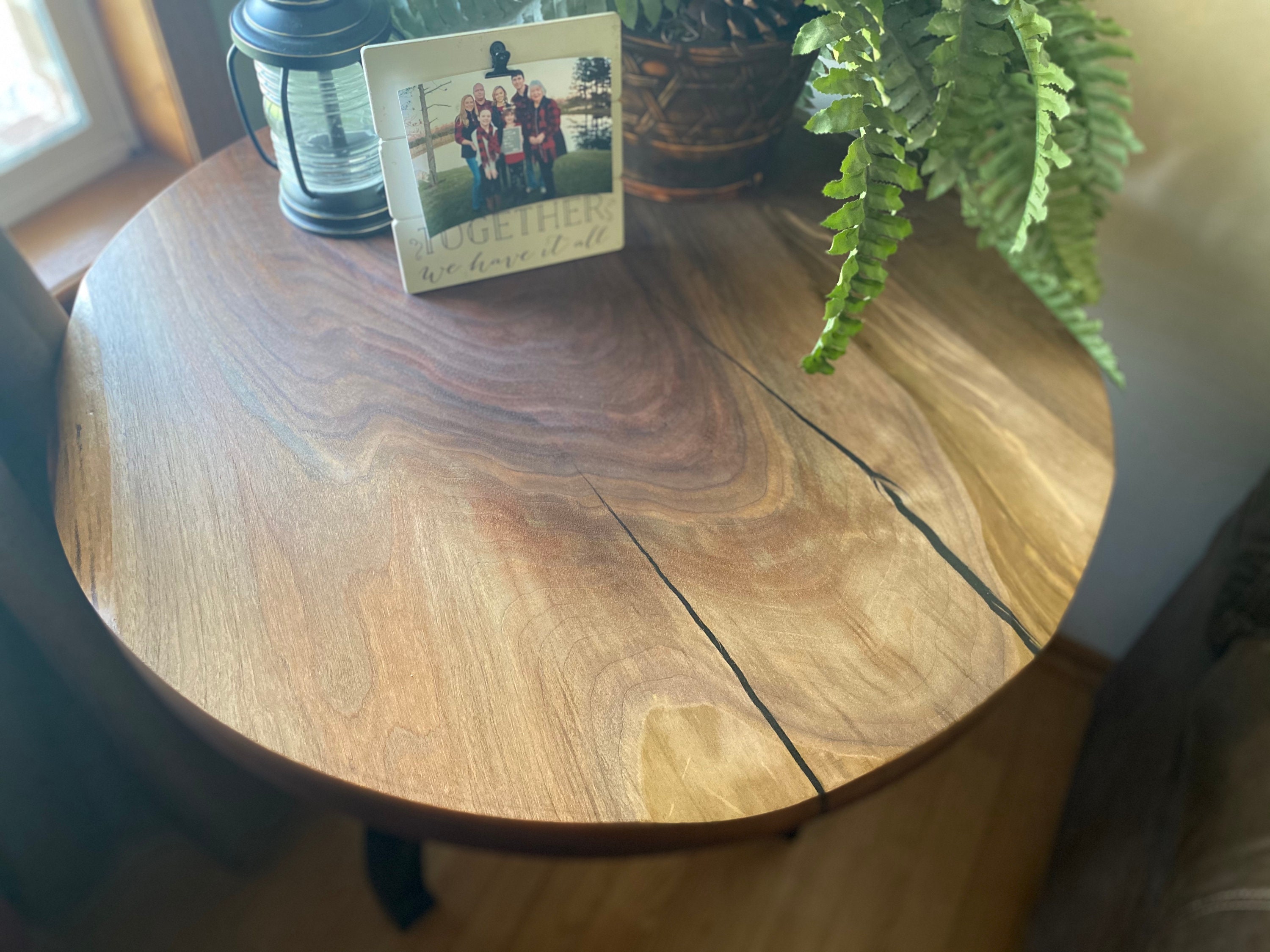 Custom Live Edge End Table round Etsy UK
