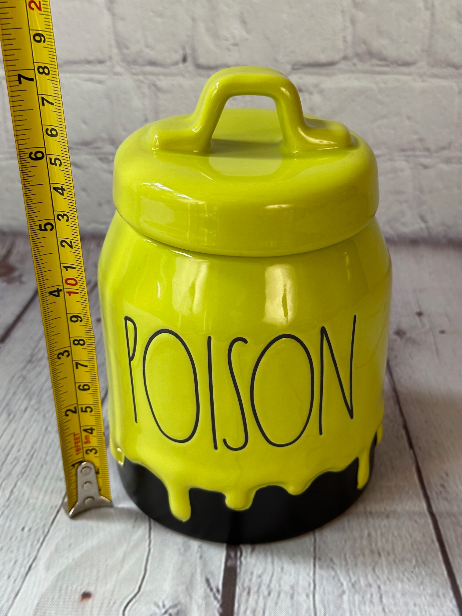 Rae Dunn Halloween 2023 Poison Canister Green With Black Etsy