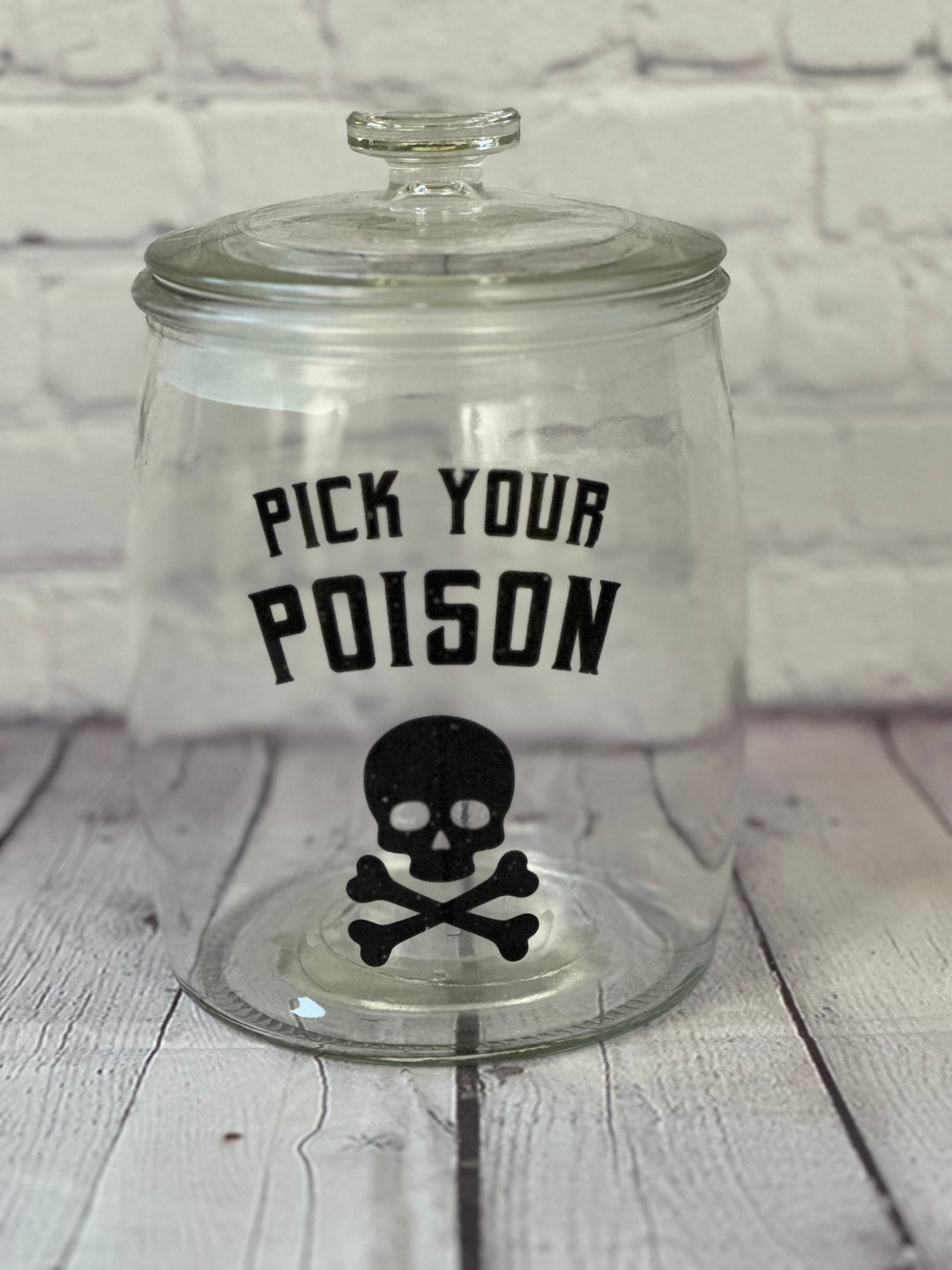 Large Decorative Glass Jar Use as a Kitchen Canister for Etsy