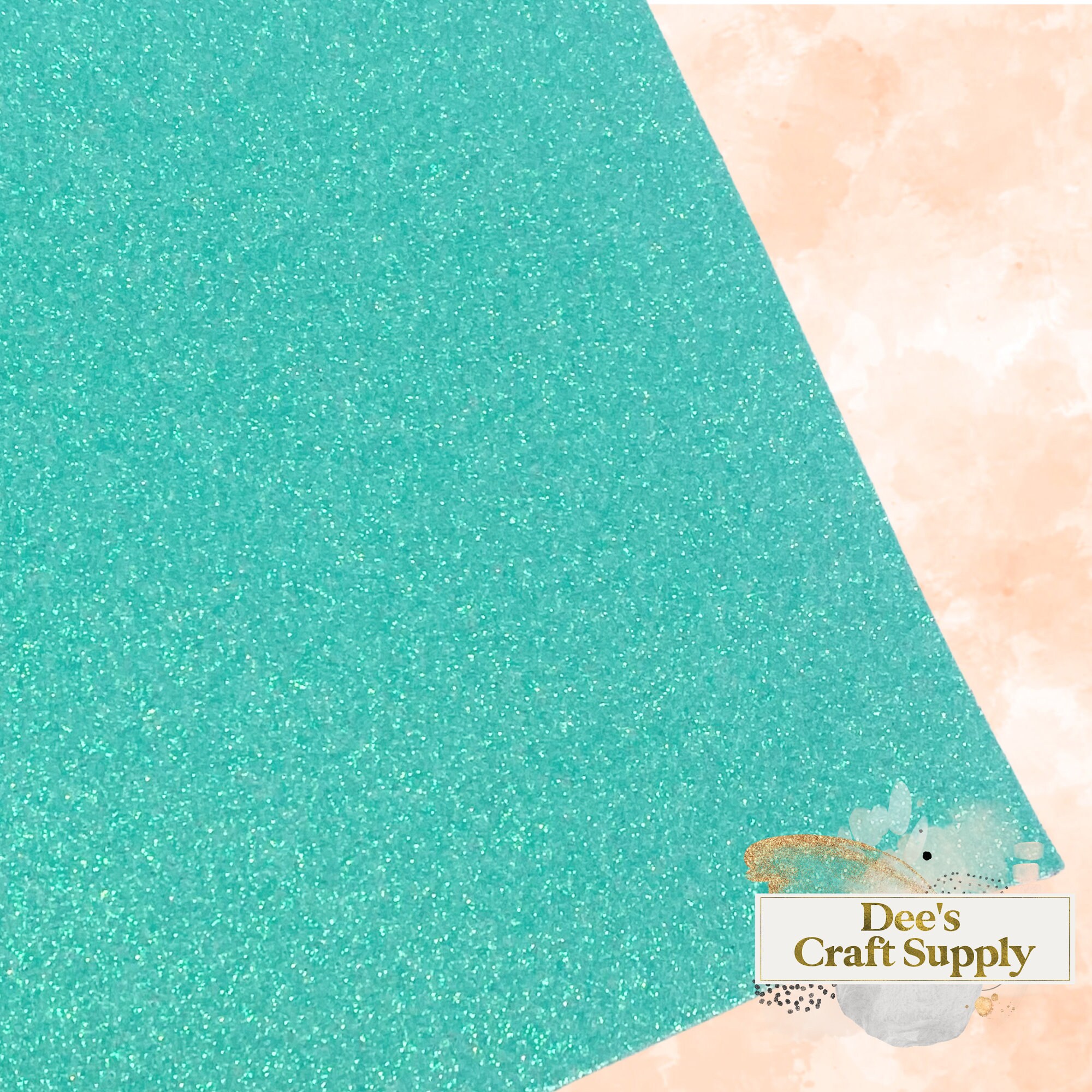 Mint Glitter Embroidery Vinyl Sheets Perfect for Bows Etsy