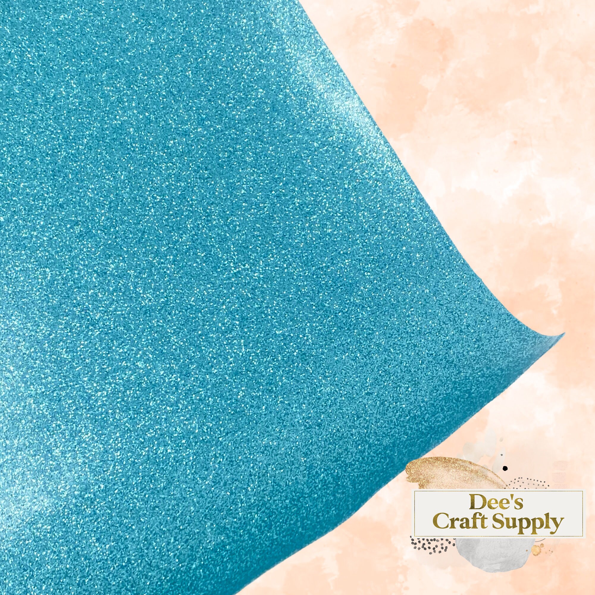 Sky blue glitter jessecmault vinyl sheets perfect for bows  etsy
