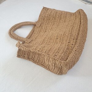 Handgemachte Papier-Seil-Umhängetasche für Frauen / Alle Anlass Taschen / Papiergarn gewebte Häkeltasche