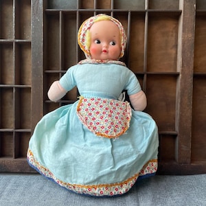 Topsy Turvy Doll. Knickerbocker Toy Co. Happy Doll. Sad Doll. Cloth Doll. Vinyl Face. 1960s.