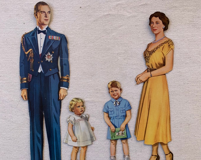 Vintage Royal Family Paper Doll Set With Wardrobe Items Etsy