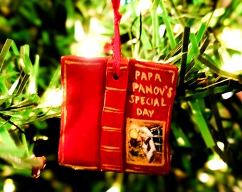 Papa Panov - Tolstoy Book Ornament- Bookish Tree Bauble - A Christmas Carol Book Decoration