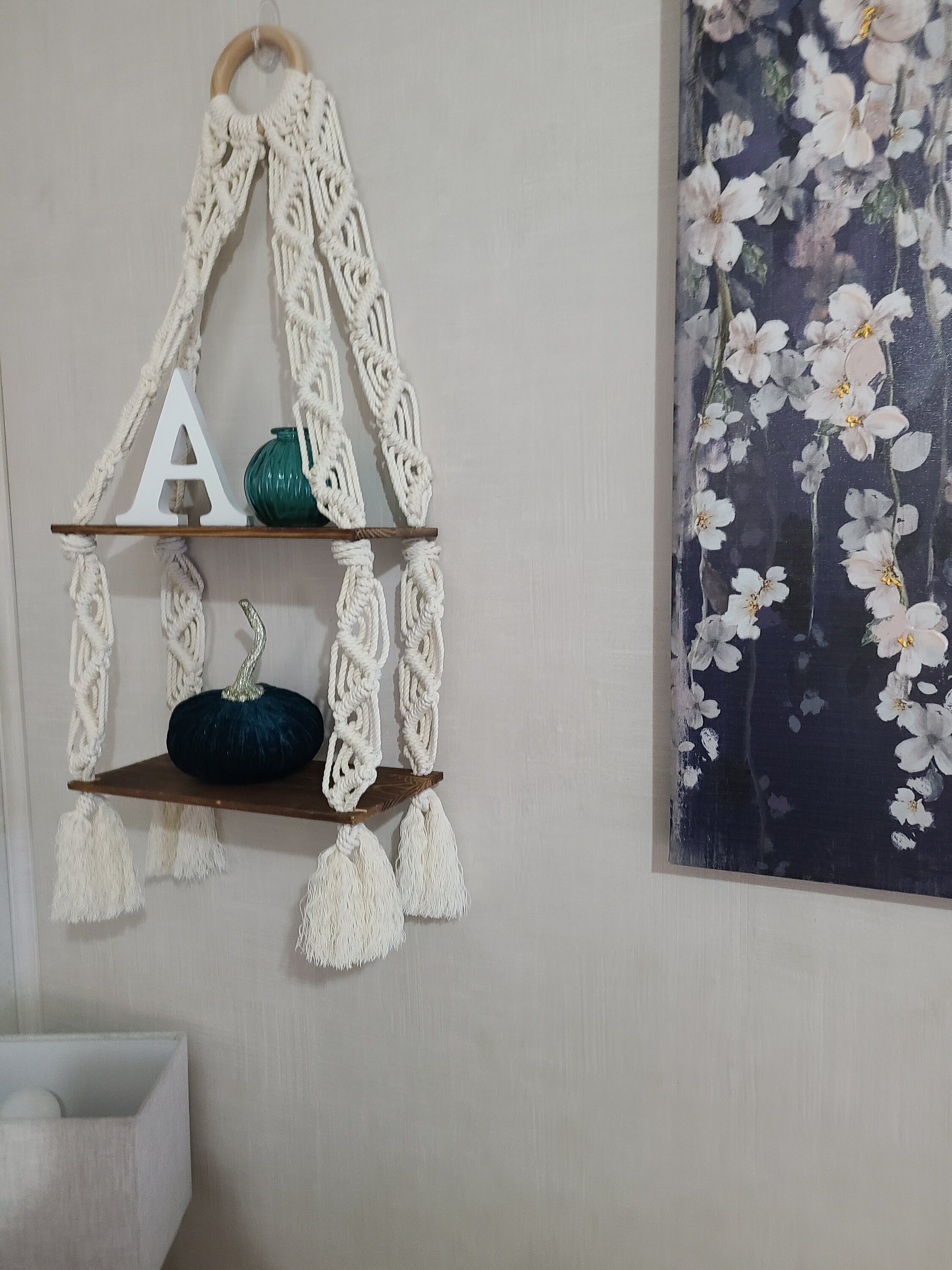 Hanging Macrame Shelf Etsy
