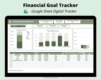 Seguimiento digital de objetivos financieros (Hojas de cálculo de Google)
