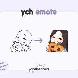 Custom Halloween Jack O Lantern Pumpkin YCH Emote - For Twitch / Discord