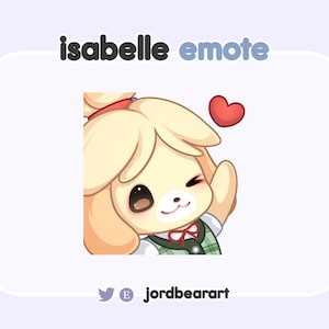Animal Crossing Cute Kawaii Isabelle Wave Heart Hi Hello Twitch Emote ...