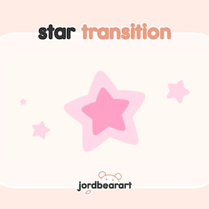 Animated Simple Pink Star Transition for Twitch Streamers - Ready to Use on OBS