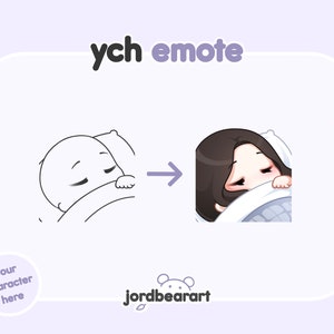 Custom Sleep Colour YCH Emote - For Twitch / Discord