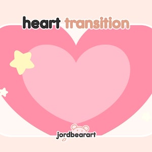 Animated Pink Sparkling Heart Transition for Twitch Streamers - Ready to Use on OBS