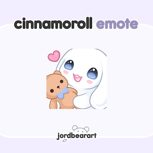 Pastel emote pluche schattig karakter kaneel hond wit roze kawaii twitch emote: klaar voor gebruik voor twitch/discord