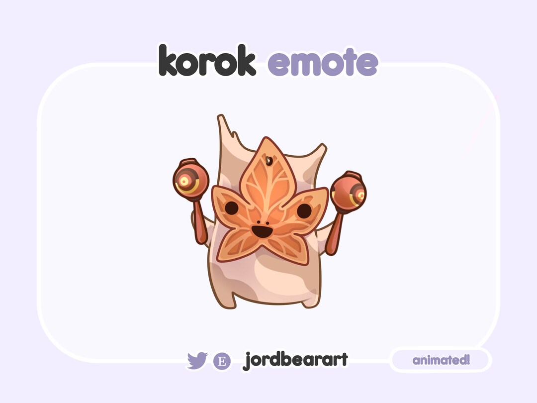 Korok Leaf Animated Maracas Jam Emote Ready to Use for Twitch / Discord