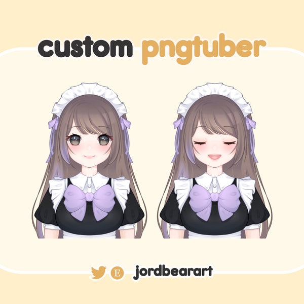 Custom PNGTuber Streaming Voice Reactive Avatar Icon Anime Animated Reacts to Speech for OBS Streamlabs Twitch Streamer Commission