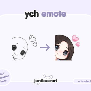 Animated Custom Peek Love Heart YCH Emote - For Twitch / Discord
