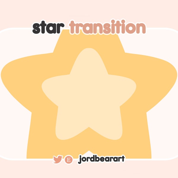 Animated Simple Yellow Star Transition for Twitch Streamers - Ready to Use on OBS