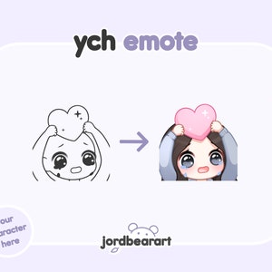 Custom Lubbers Heart Love Teary Eyed YCH Emote - For Twitch / Discord