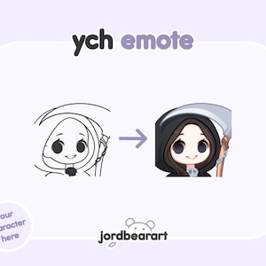 Custom Halloween Spooky Grim Reaper YCH Emote - For Twitch / Discord